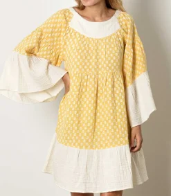 Discount Robe Talitha Mini Blockprint Colorblock Femme Robes