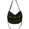 Discount Sac Jerry M Cuir Velours Noir Femme Sacs Bandoulière