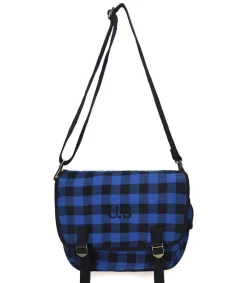 Clearance Grand Toile Ecossais Bleu Femme Sacs Bandoulière