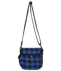Online . Petit Toile Ecossais Bleu Femme Sacs Bandoulière