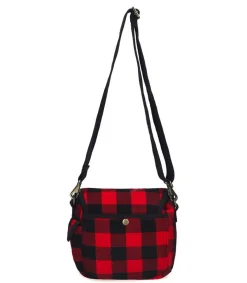 . Petit Toile Ecossais Rouge Femme Sacs Bandoulière