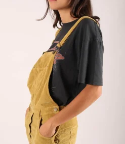 Discount Salopette En Velours Cotele Loonie Ocre De Sienne Femme Combinaisons