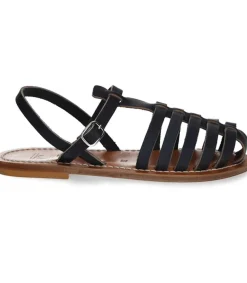 Clearance Sandales Adrien Cuir Lisse Marine Femme Sandales & Tongs