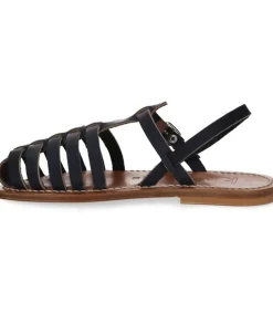 Clearance Sandales Adrien Cuir Lisse Marine Femme Sandales & Tongs