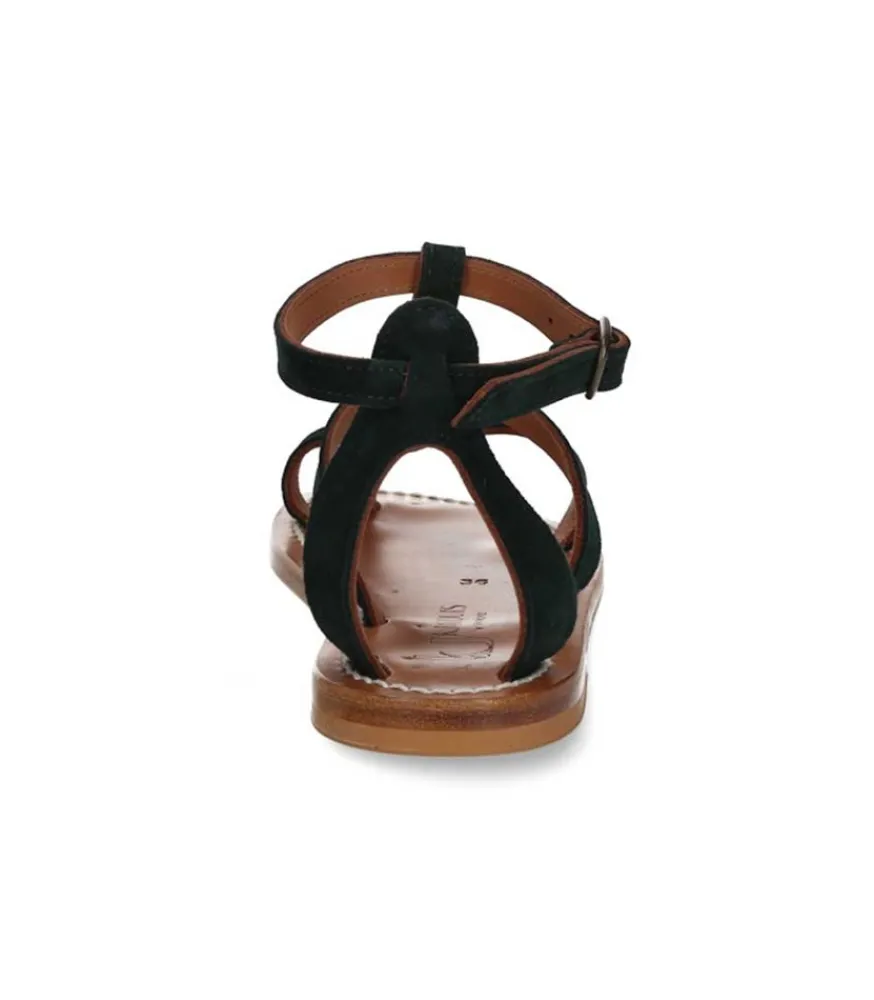 Clearance Sandales Antioche Cuir Velours Grama Femme Sandales & Tongs