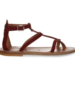 Discount Sandales Antioche Cuir Velours Fisterra Femme Sandales & Tongs