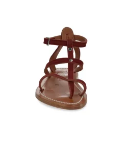 Discount Sandales Antioche Cuir Velours Fisterra Femme Sandales & Tongs