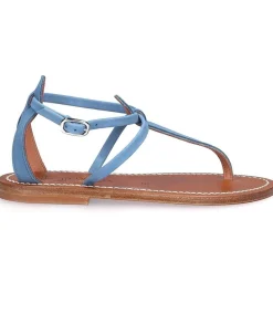 Clearance Sandales Buffon Nubuck Jeans Femme Sandales & Tongs