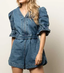 Hot Sandales Epicure Cuir Velours Bleu Femme Sandales & Tongs