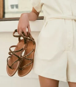 Online Sandales Epicure Horsy Baby Leopard Femme Sandales & Tongs