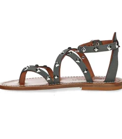 Sandales Epicurepyr Nubuck Gris Femme Sandales & Tongs