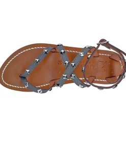 Sandales Epicurepyr Nubuck Gris Femme Sandales & Tongs