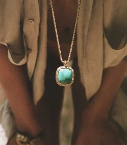 Sautoir Miki Turquoise Femme Colliers