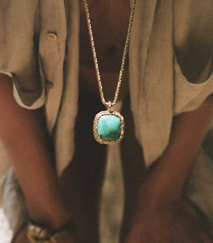 Sautoir Miki Turquoise Femme Colliers