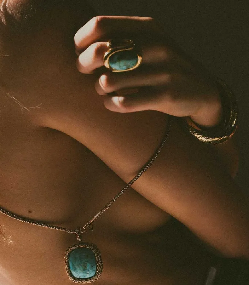 Sautoir Miki Turquoise Femme Colliers