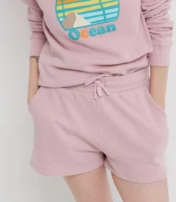 Hot Short En Coton Biologique Ocean Mauve Femme Bas