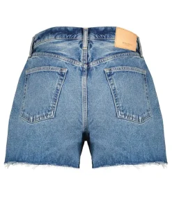 Discount Short En Denim Cary A Taille Haute Femme Bas