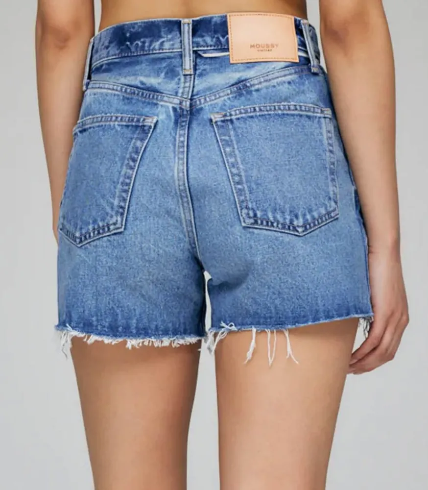 Discount Short En Denim Cary A Taille Haute Femme Bas