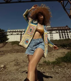 Short En Denim Upcycle Indigo Femme Bas