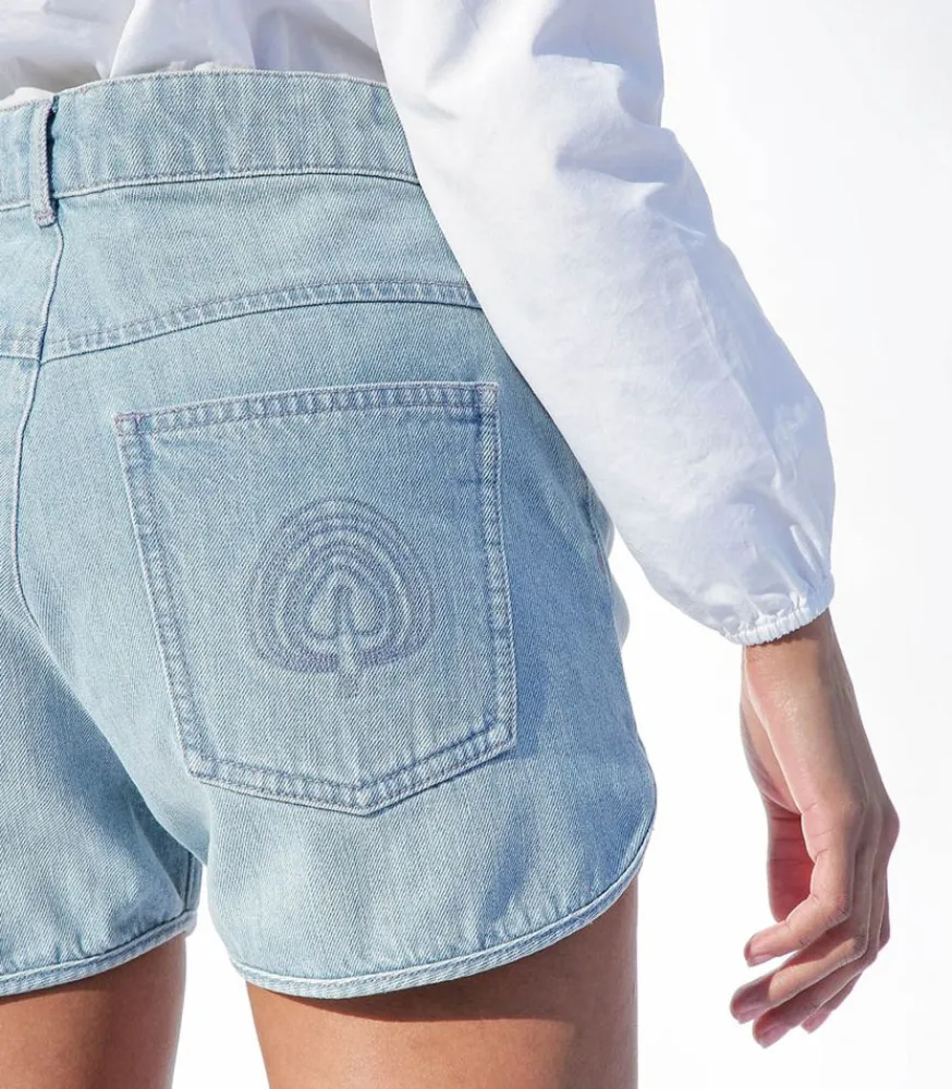 Short En Jean Light Blue Femme Bas