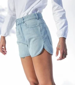 Short En Jean Light Blue Femme Bas