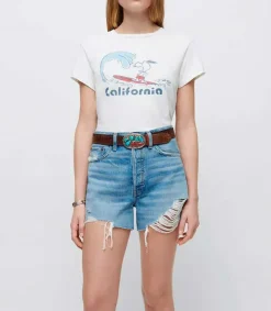 Short En Jean Low Slung Femme Bas