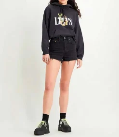 Best Short En Jean Ribcage Black Lake Femme Bas