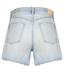 Sale Short Funston En Denim Bleu Clair Femme Bas