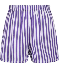 Sale Short Shaning Rayures Violettes Femme Bas