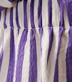 Sale Short Shaning Rayures Violettes Femme Bas