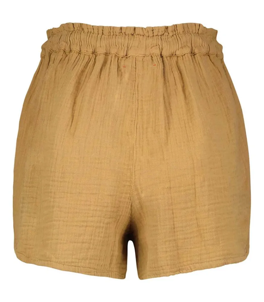 Online Short Starla En Gaze De Coton Khaki Femme Bas