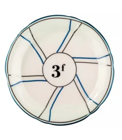 Discount Soucoupe 3F En Porcelaine A Lignes Assiettes & Plats