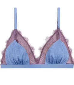 Best Soutien-Gorge Love Lace Blue Purple Femme Lingerie