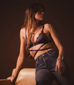 New Soutien-Gorge Love Lace Dark Blue Femme Lingerie