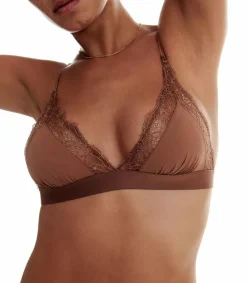Hot Soutien-Gorge Love Lace Middle Brown Femme Lingerie