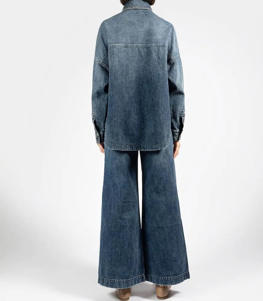 Surchemise Rosa Bleu Foncee Femme Hauts