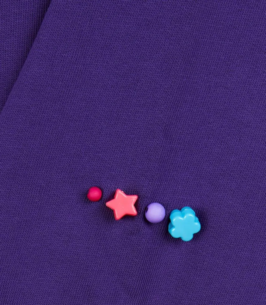 Clearance Sweat A Capuche Avec Collier De Perles Violet Femme Mailles & Sweats