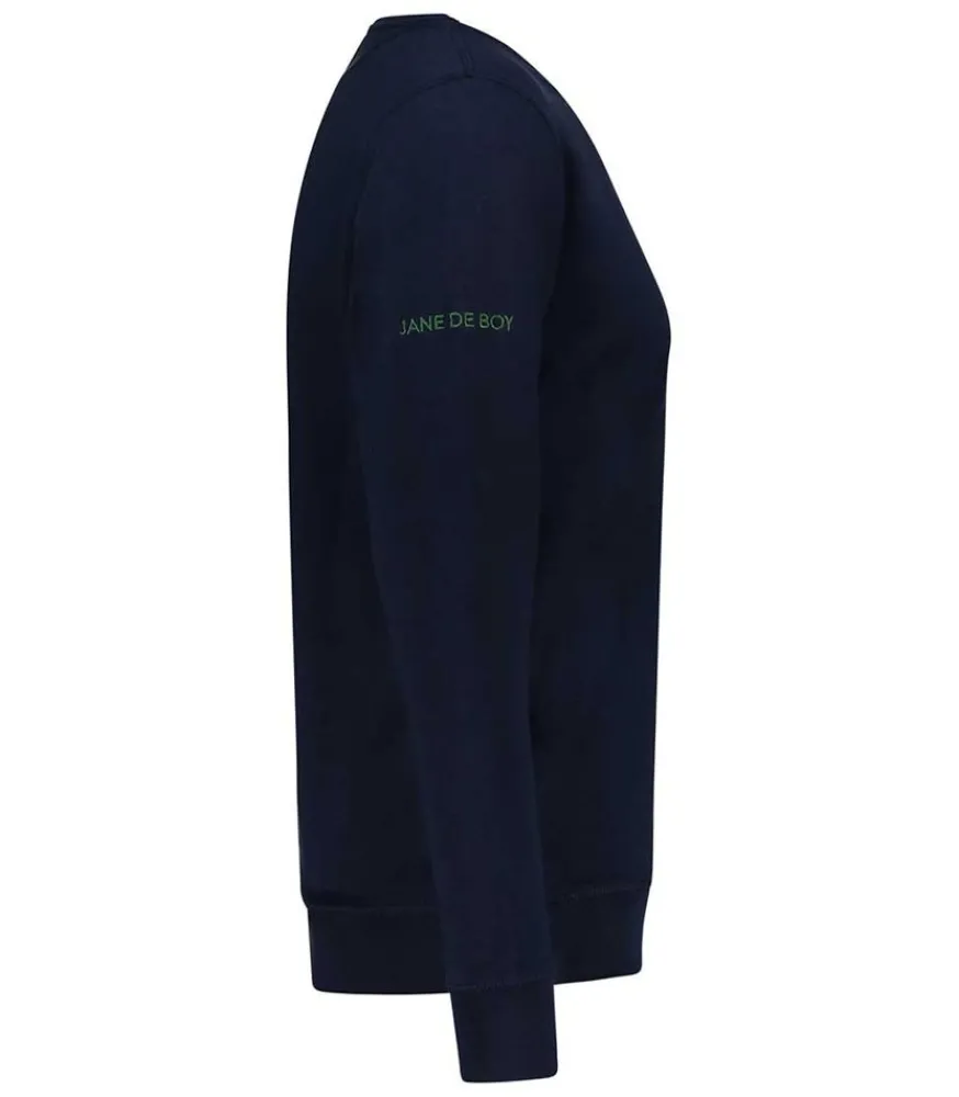 Online Sweat-Shirt Donker Blauw X Jane De Boy Femme Mailles & Sweats