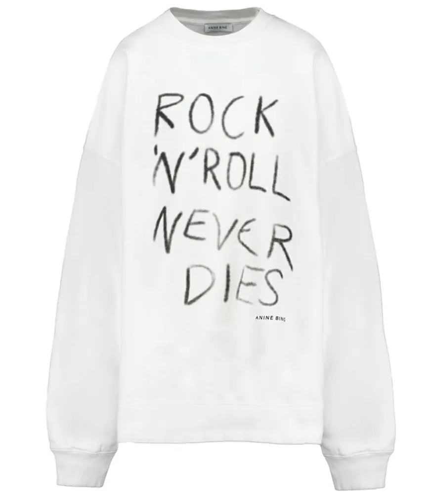 Best Sweat-Shirt Miles Rock N Roll Ivoire Femme Mailles & Sweats