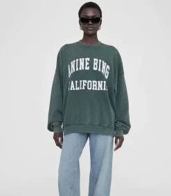 New Sweat-Shirt Miles Washed Dark Sage Femme Mailles & Sweats