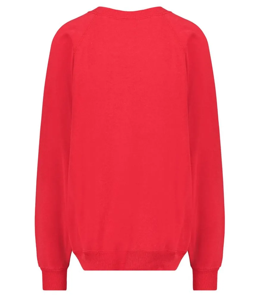 Discount Sweat-Shirt Vintage Brode Jane De Boy Rouge Femme Mailles & Sweats