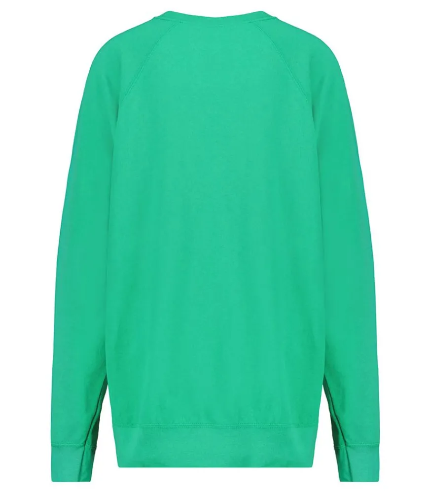 Online Sweat-Shirt Vintage Brode Jane De Boy Vert Femme Mailles & Sweats