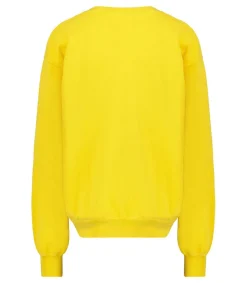 New Sweat-Shirt Vintage Brode Jane De Boy Jaune Femme Mailles & Sweats