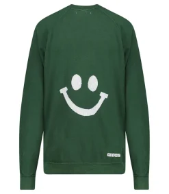 Clearance Sweat-Shirt Vintage Smile Joy X Jane De Boy Vert Fonce Femme Mailles & Sweats