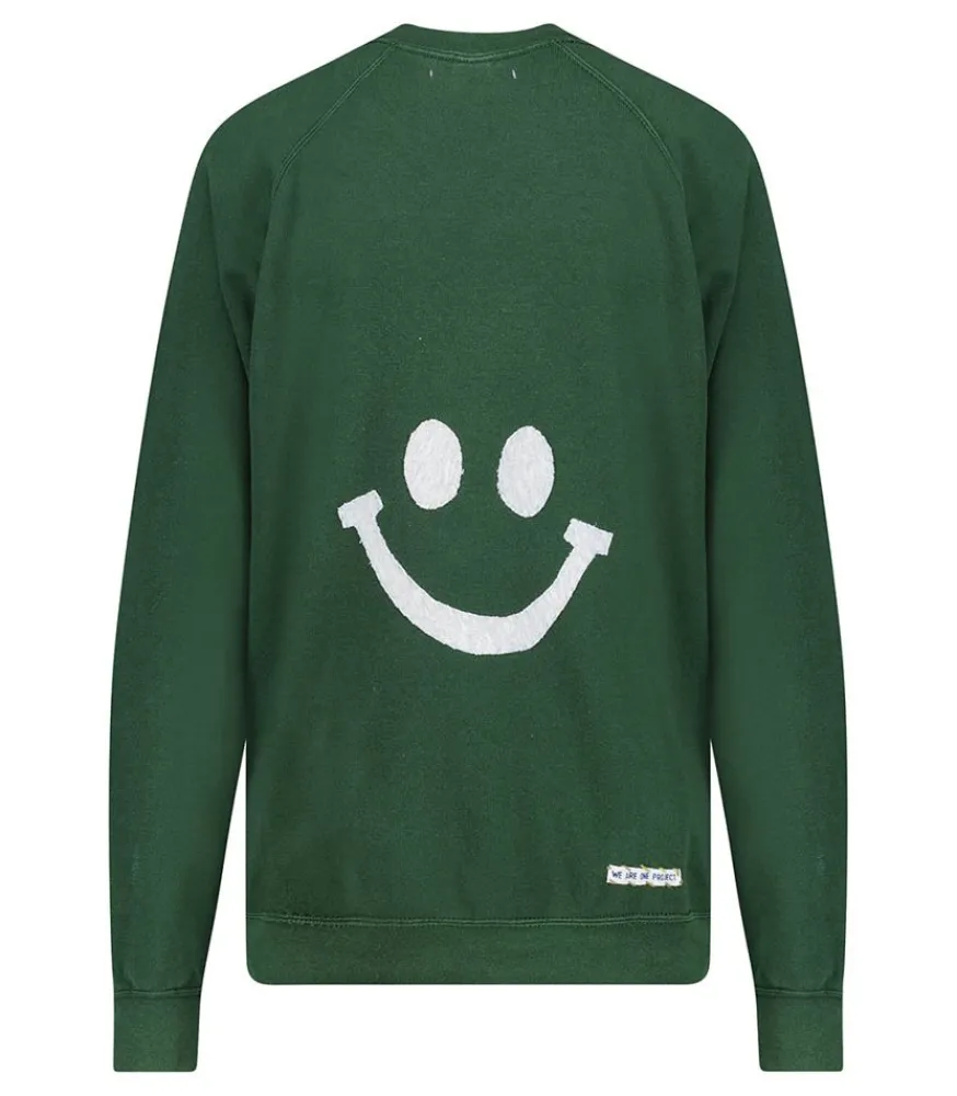 Clearance Sweat-Shirt Vintage Smile Joy X Jane De Boy Vert Fonce Femme Mailles & Sweats
