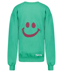 Online Sweat-Shirt Vintage Smile Joy X Jane De Boy Vert Femme Mailles & Sweats