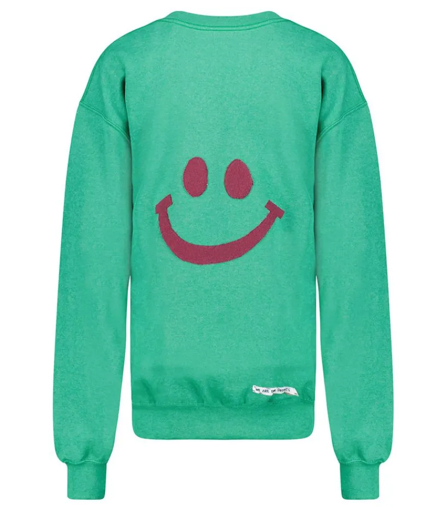 Online Sweat-Shirt Vintage Smile Joy X Jane De Boy Vert Femme Mailles & Sweats