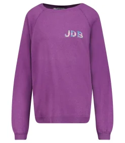 Outlet Sweat-Shirt Vintage Smile Joy X Jane De Boy Violet Femme Mailles & Sweats