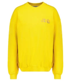 Clearance Sweat-Shirt Vintage Smile Joy X Jane De Boy Jaune Femme Mailles & Sweats