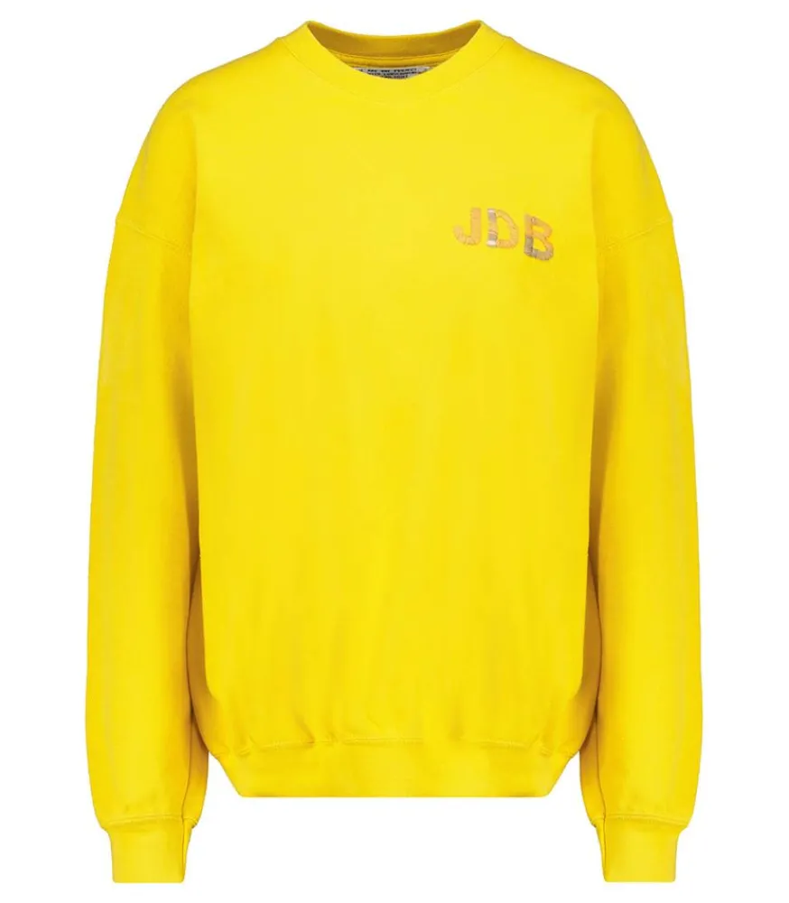 Clearance Sweat-Shirt Vintage Smile Joy X Jane De Boy Jaune Femme Mailles & Sweats